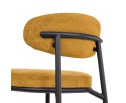 Стул полубарный Lucas 2 горчичный шенилл с чёрными ножками в Набережных Челнах