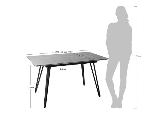 Стол Avanti new раскладной 120-160см орех в Набережных Челнах