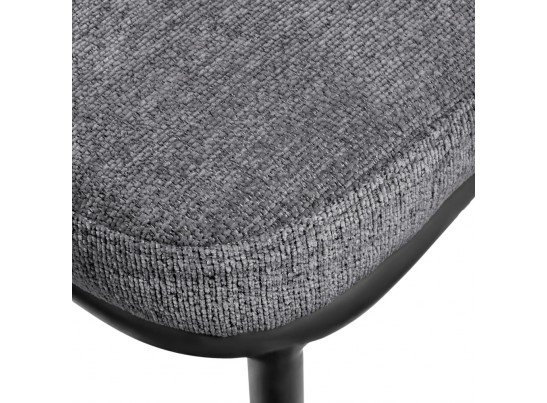 Стул полубарный Lucas 2 серый шенилл с чёрными ножками в Набережных Челнах