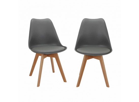 Комплект из 2-х стульев Eames Bon серый в Набережных Челнах