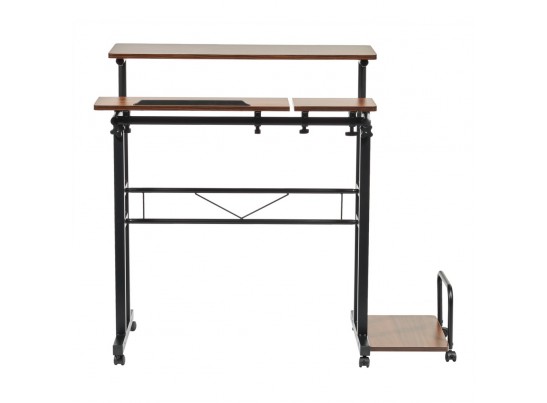 Стол многофункциональный Shuttle 80х58х80-130см, темное дерево, чёрный в Набережных Челнах