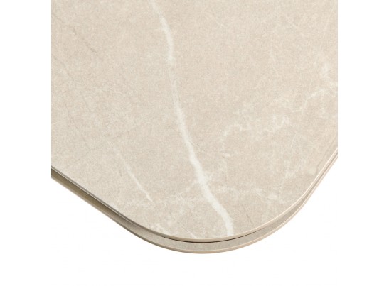 Стол Vito раскладной 120-184x80x75см, керамогранит бежевый, чёрный в Набережных Челнах