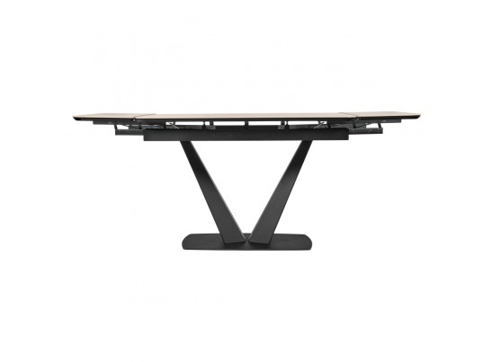 Стол Vito раскладной 120-184x80x75см, керамогранит бежевый, чёрный в Набережных Челнах