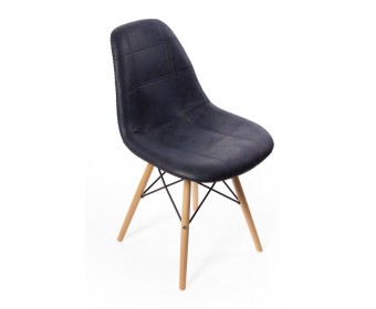 Стул Eames DSW leather черный