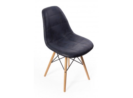 Стул Eames DSW leather черный в Набережных Челнах