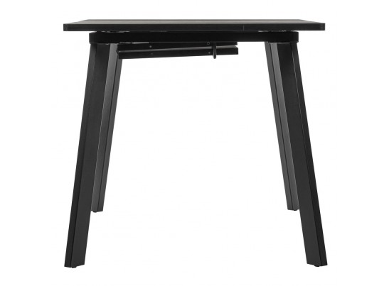 Стол Dublin раскладной 120-160х80х75 чёрный мрамор с чёрными ножками в Набережных Челнах