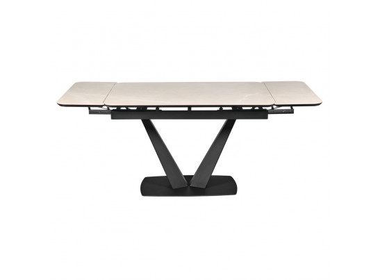 Стол Vito раскладной 120-184x80x75см, керамогранит бежевый, чёрный в Набережных Челнах