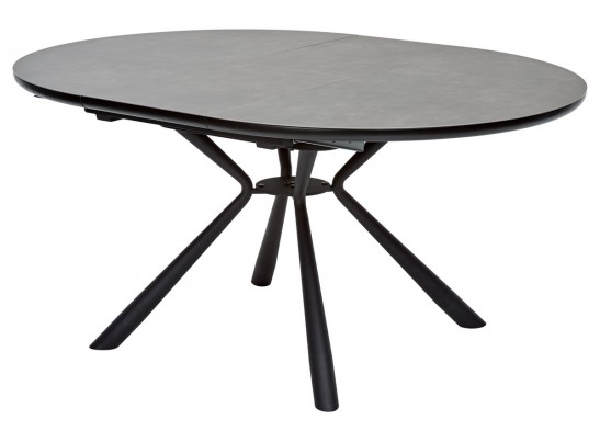 Стол TONDO раскладной 120-160х120х76см, темно-серый, испанская керамика в Набережных Челнах