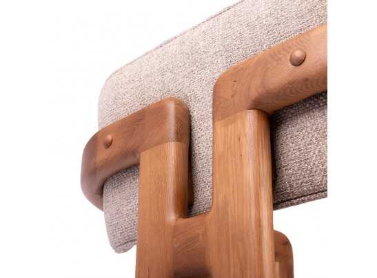 Стул Rich рогожка латте с ножками цвета орех в Набережных Челнах