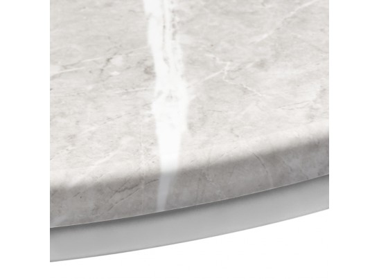 Набор кофейных столиков Tango бежевый мрамор с белыми ножками, 2шт в Набережных Челнах