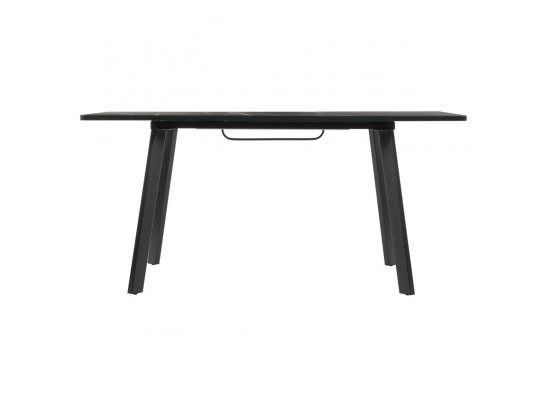 Стол Dublin раскладной 120-160х80х75 чёрный мрамор с чёрными ножками в Набережных Челнах