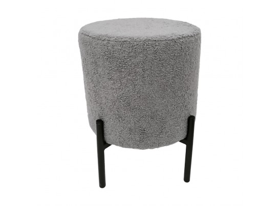 Стул-пуф Otis светло-серый, искусственный мех в Набережных Челнах