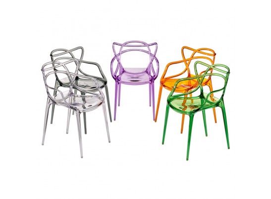 Комплект из 2-х стульев Masters прозрачный серый в Набережных Челнах