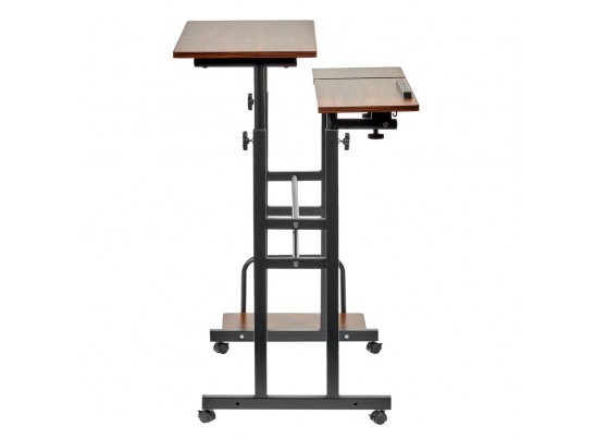 Стол многофункциональный Shuttle 80х58х80-130см, темное дерево, чёрный в Набережных Челнах