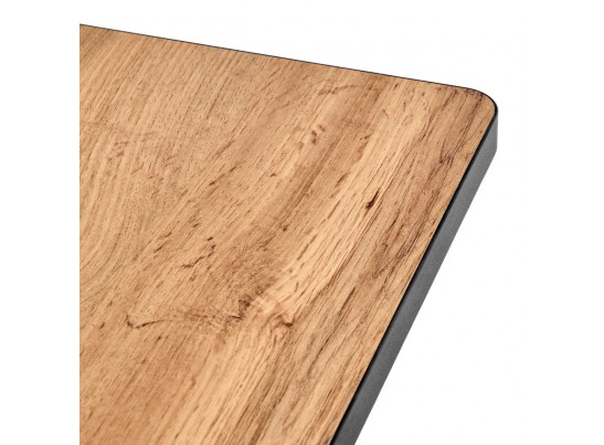 Стол Dublin раскладной 120-160х80х75 Дуб Вотан с чёрными ножками в Набережных Челнах