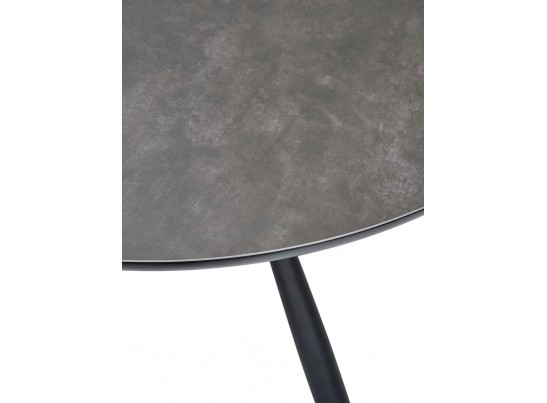 Стол TONDO раскладной 120-160х120х76см, темно-серый, испанская керамика в Набережных Челнах