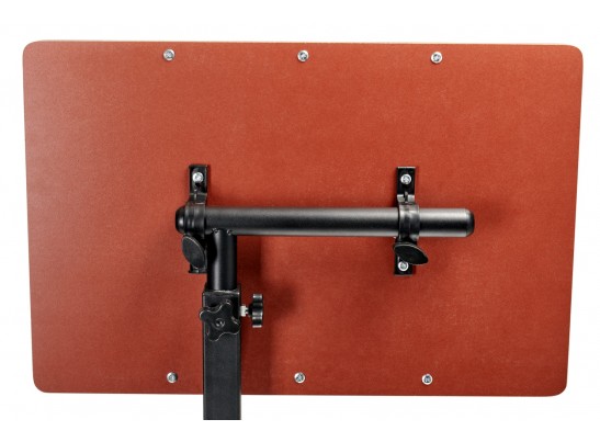 Стол многофункциональный на колёсах, 60x40 см, «РОЛЛИНГ»1 ножка, регул.высота, наклон столешницы, ограничит., мдф, металл, св.дерево, черный в Набережных Челнах