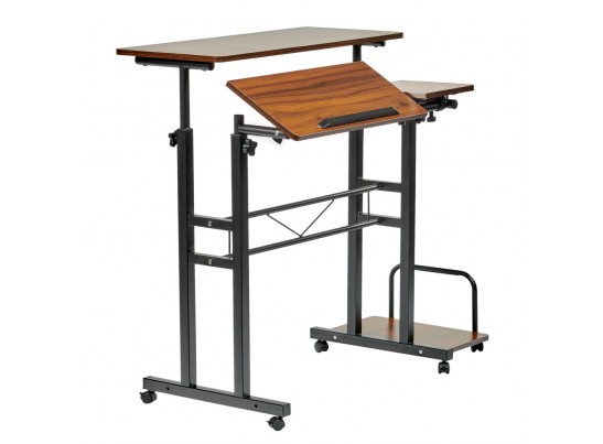 Стол многофункциональный Shuttle 80х58х80-130см, темное дерево, чёрный в Набережных Челнах