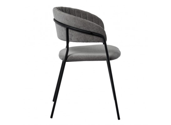 Стул Turin серый вельвет с чёрными ножками в Набережных Челнах