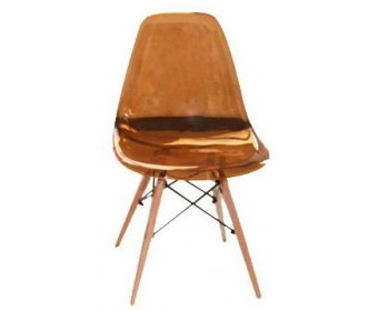 Стул Eames прозрачный янтарный