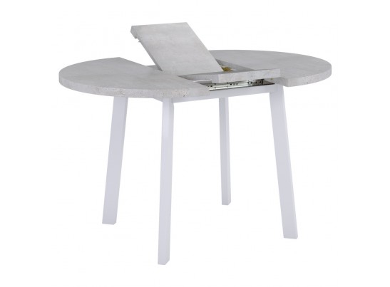 Стол Next круглый раскладной 90-120x90x76,5см,Бетон Лайт, белый в Набережных Челнах