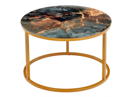 Набор кофейных столиков Tango космический с ножками матовое золото, 2шт в Набережных Челнах