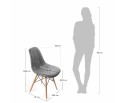 Стул Eames DSW leather черный в Набережных Челнах