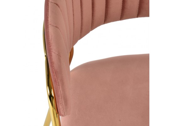 Комплект из 4-х стульев Turin пудровый с золотыми ножками в Набережных Челнах