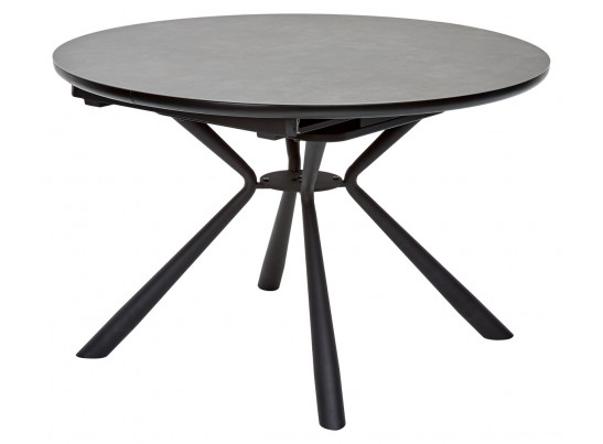 Стол TONDO раскладной 120-160х120х76см, темно-серый, испанская керамика в Набережных Челнах