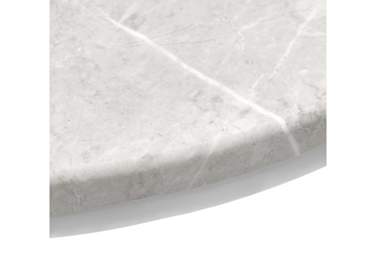 Набор кофейных столиков Tango бежевый мрамор с белыми ножками, 2шт в Набережных Челнах