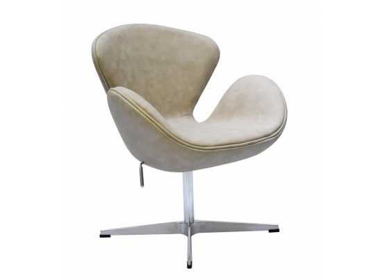 Кресло SWAN CHAIR бежевый матовый с эффектом состаренная кожа в Набережных Челнах