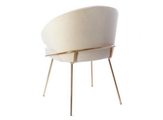 Стул-полукресло Emil кремовый с золотыми ножками в Набережных Челнах