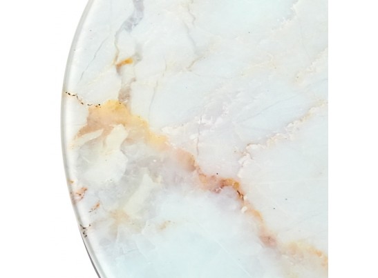 Набор кофейных столиков Tango бежевый мрамор с чёрными ножками, 2шт в Набережных Челнах