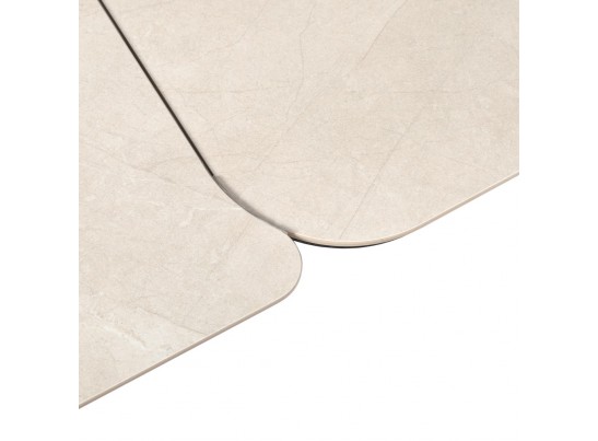 Стол Vito раскладной 120-184x80x75см, керамогранит бежевый, чёрный в Набережных Челнах