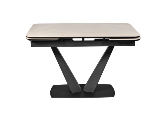Стол Vito раскладной 120-184x80x75см, керамогранит бежевый, чёрный в Набережных Челнах