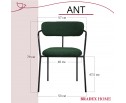 Комплект из 2-х стульев Ant букле зелёный в Набережных Челнах