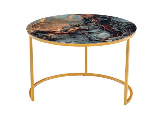 Набор кофейных столиков Tango космический с ножками матовое золото, 2шт в Набережных Челнах