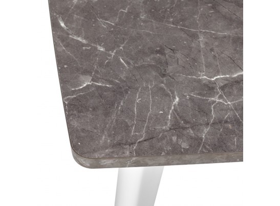 Стол Oslo раскладной 100-130x80x76см, Мрамор Сиена, белый в Набережных Челнах