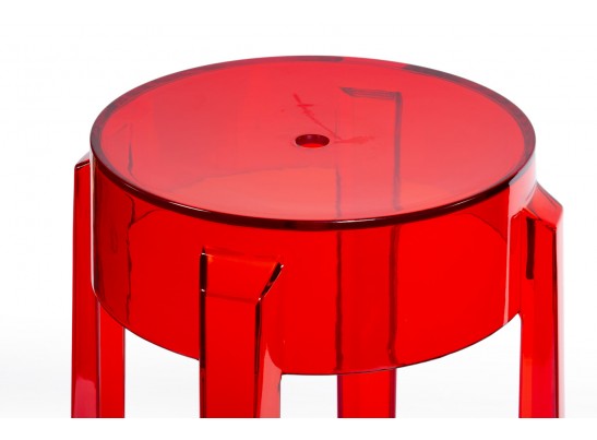 Стул барный Charles Ghost красный в Набережных Челнах