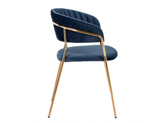 Комплект из 2-х стульев Turin синий с золотыми ножками в Набережных Челнах