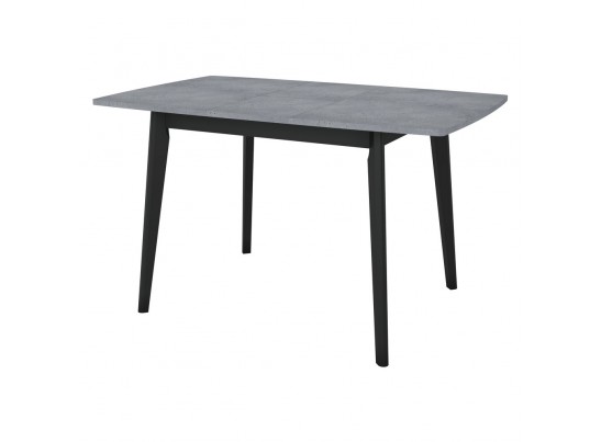 Стол Oslo раскладной 100-130x80x76см, Бетон Портленд, чёрный в Набережных Челнах