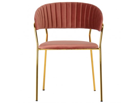 Комплект из 4-х стульев Turin пудровый с золотыми ножками в Набережных Челнах