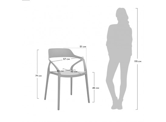 Стул Capri чёрный в Набережных Челнах
