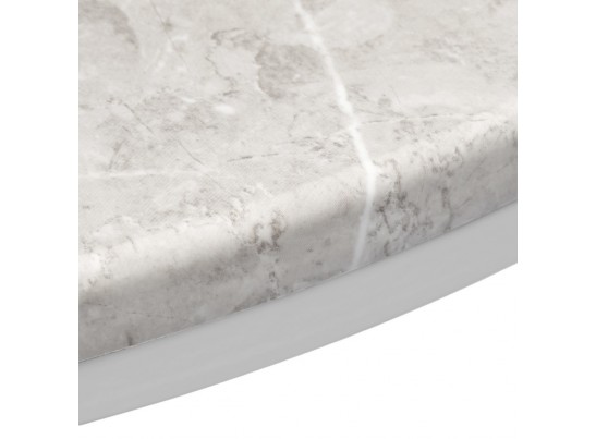 Набор кофейных столиков Tango бежевый мрамор с белыми ножками, 2шт в Набережных Челнах