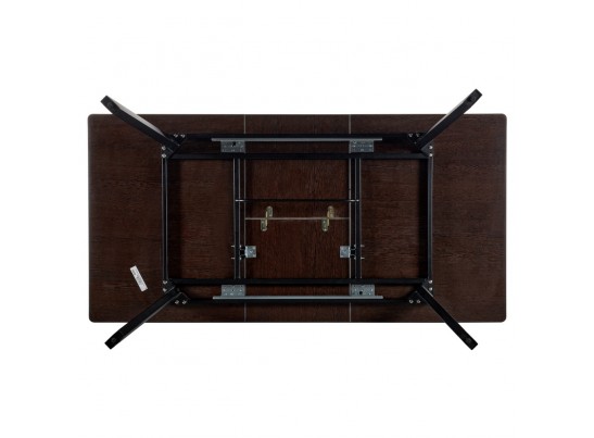 Стол Dublin раскладной 120-160х80х75 чёрный мрамор с чёрными ножками в Набережных Челнах