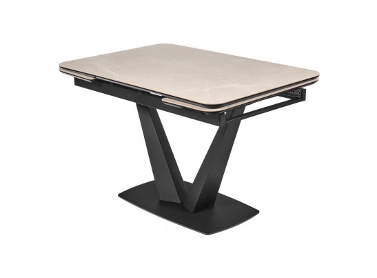 Стол Vito раскладной 120-184x80x75см, керамогранит бежевый, чёрный в Набережных Челнах