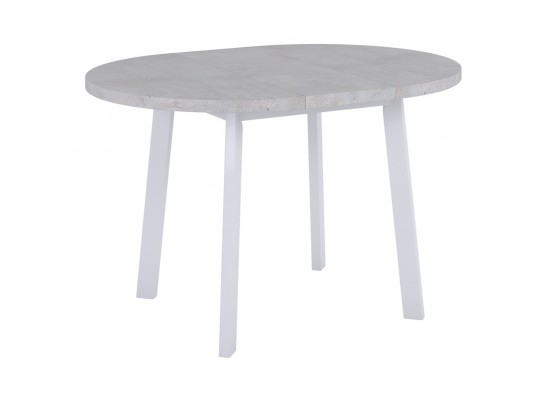 Стол Next круглый раскладной 90-120x90x76,5см,Бетон Лайт, белый в Набережных Челнах