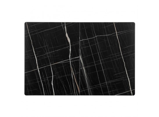 Стол Dublin раскладной 120-160х80х75 чёрный мрамор с чёрными ножками в Набережных Челнах