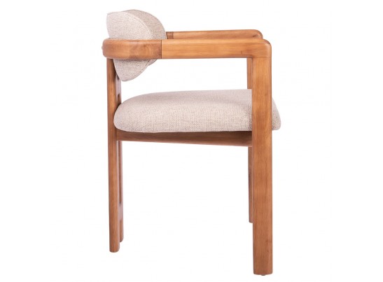 Стул Rich рогожка латте с ножками цвета орех в Набережных Челнах