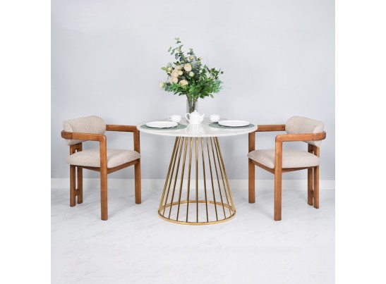 Стул Rich рогожка латте с ножками цвета орех в Набережных Челнах